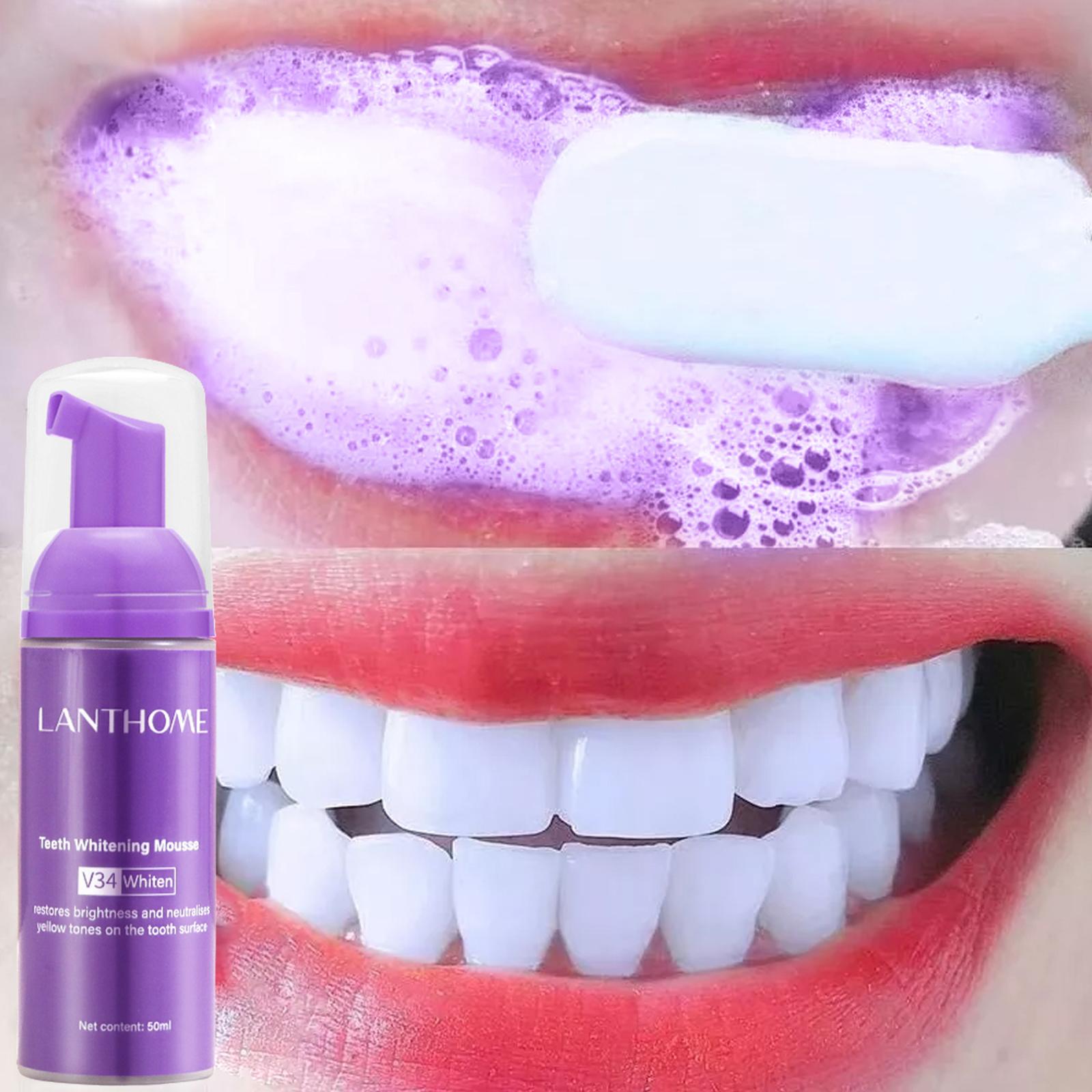 Teeth Whitening Effective - V34 mousse limpeza dos dentes pasta
