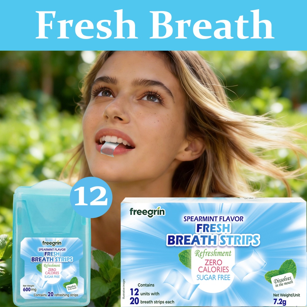 Teeth Whitening In Office - Tiras de Hálito Fresco Sabor Menta