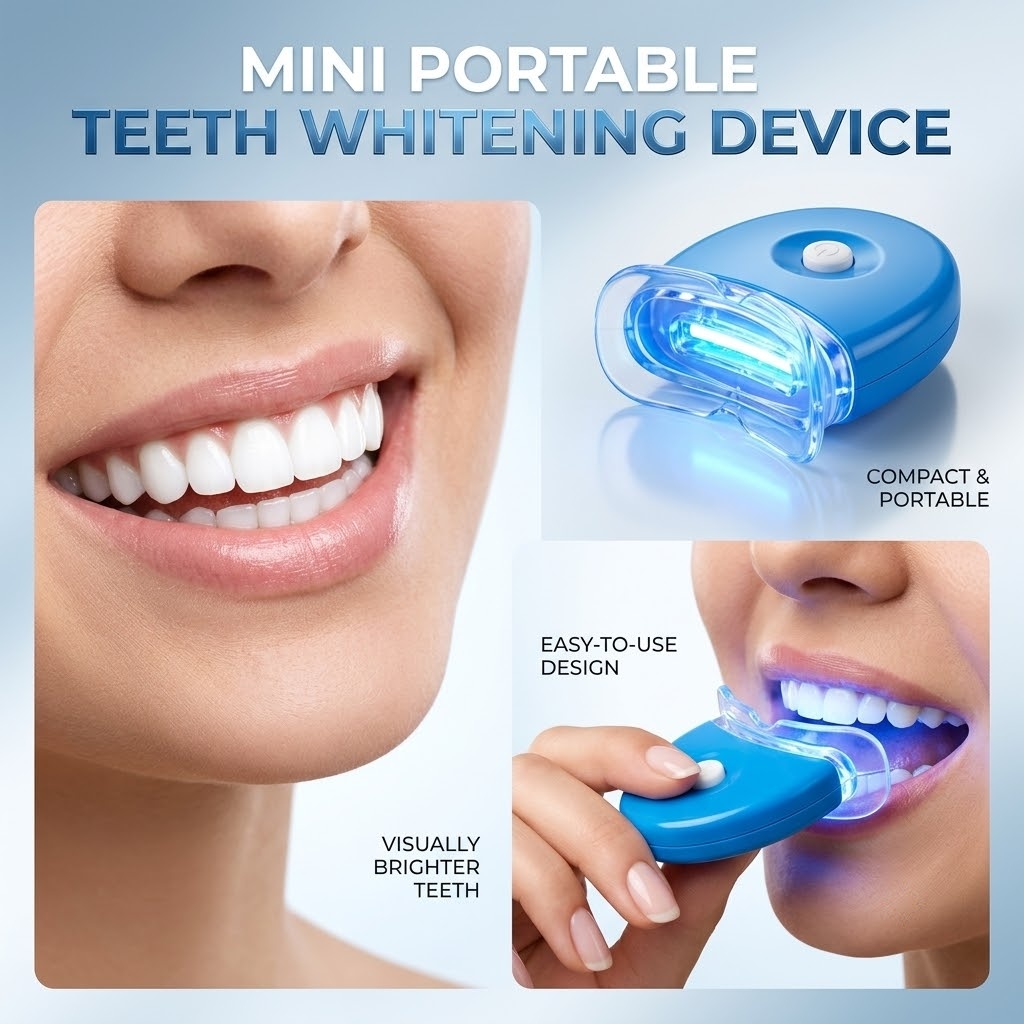 Teeth Whitening Kit At Home - Kit de Clareamento Dental LED Azul