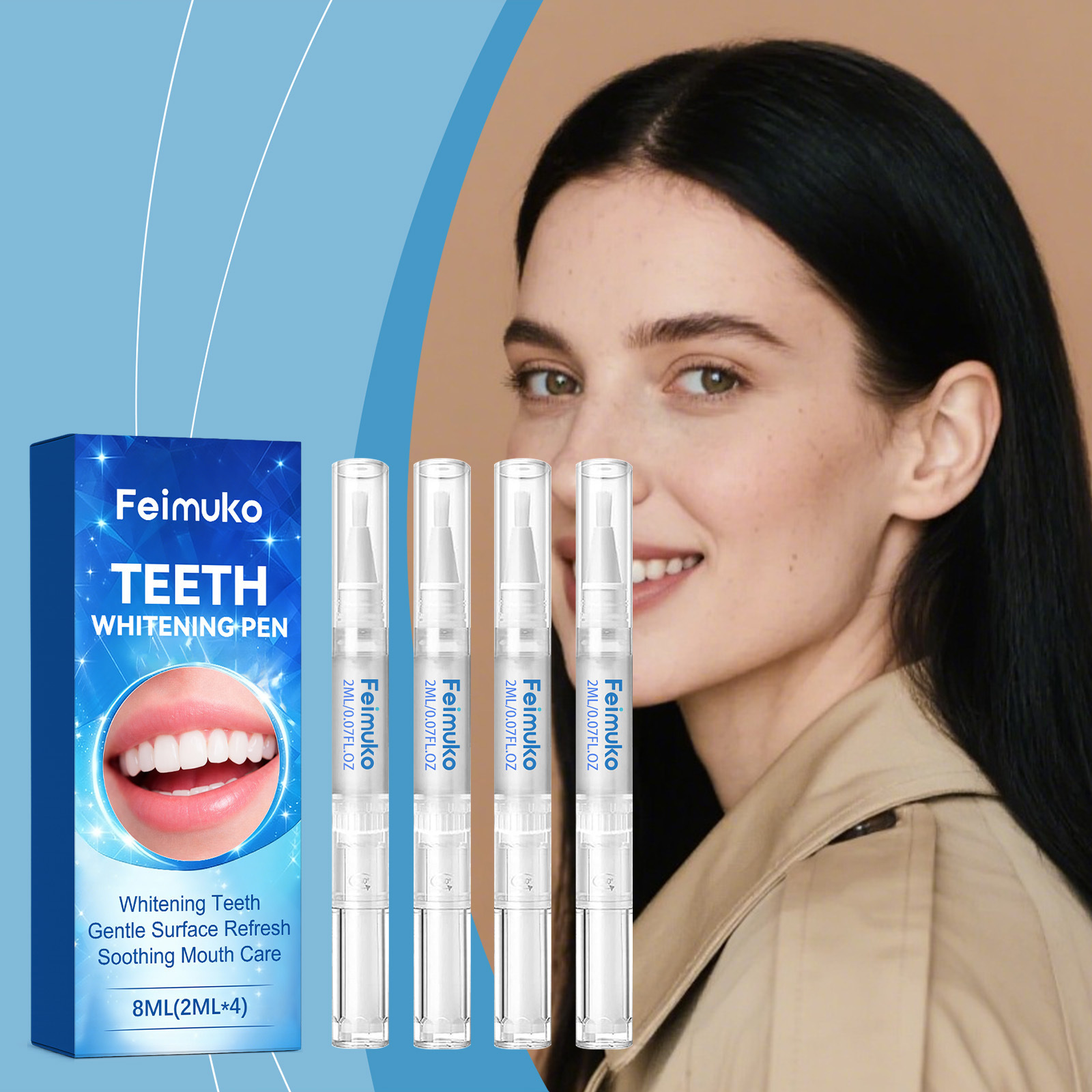 Teeth Whitening Kit At Home - Kit de Caneta Clareadora de Dentes