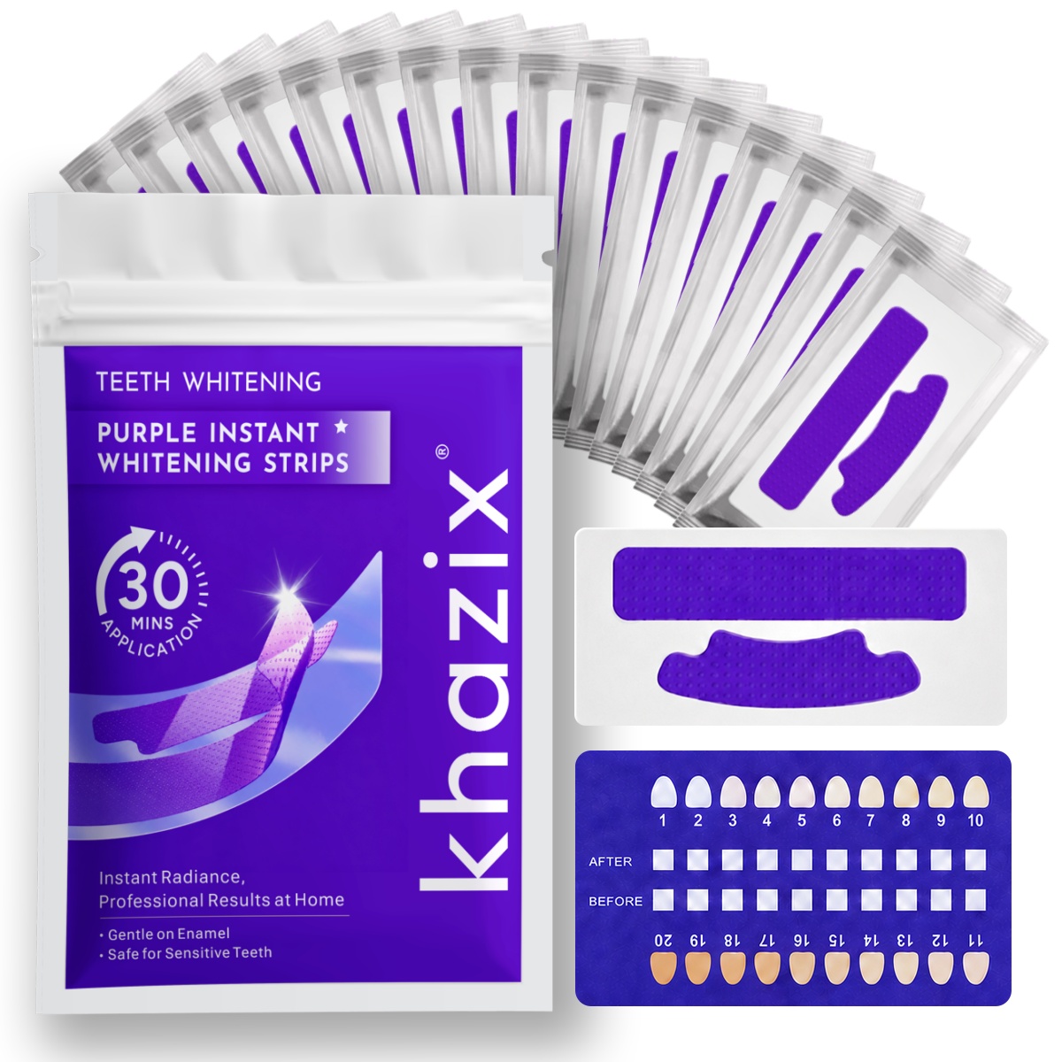 Teeth Whitening Street - 1/7 pares de tiras de clareamento