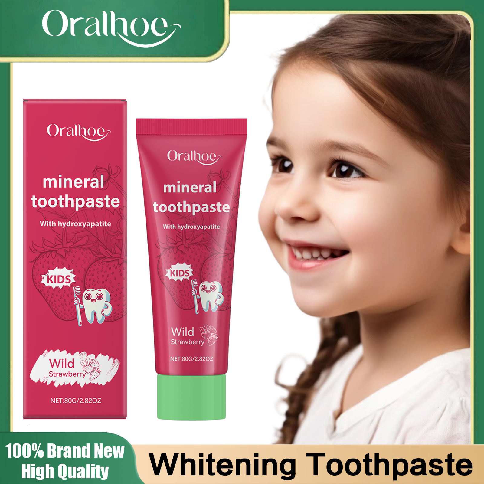 Teeth Whitening Natural - Anti cavidade creme dental para crianças