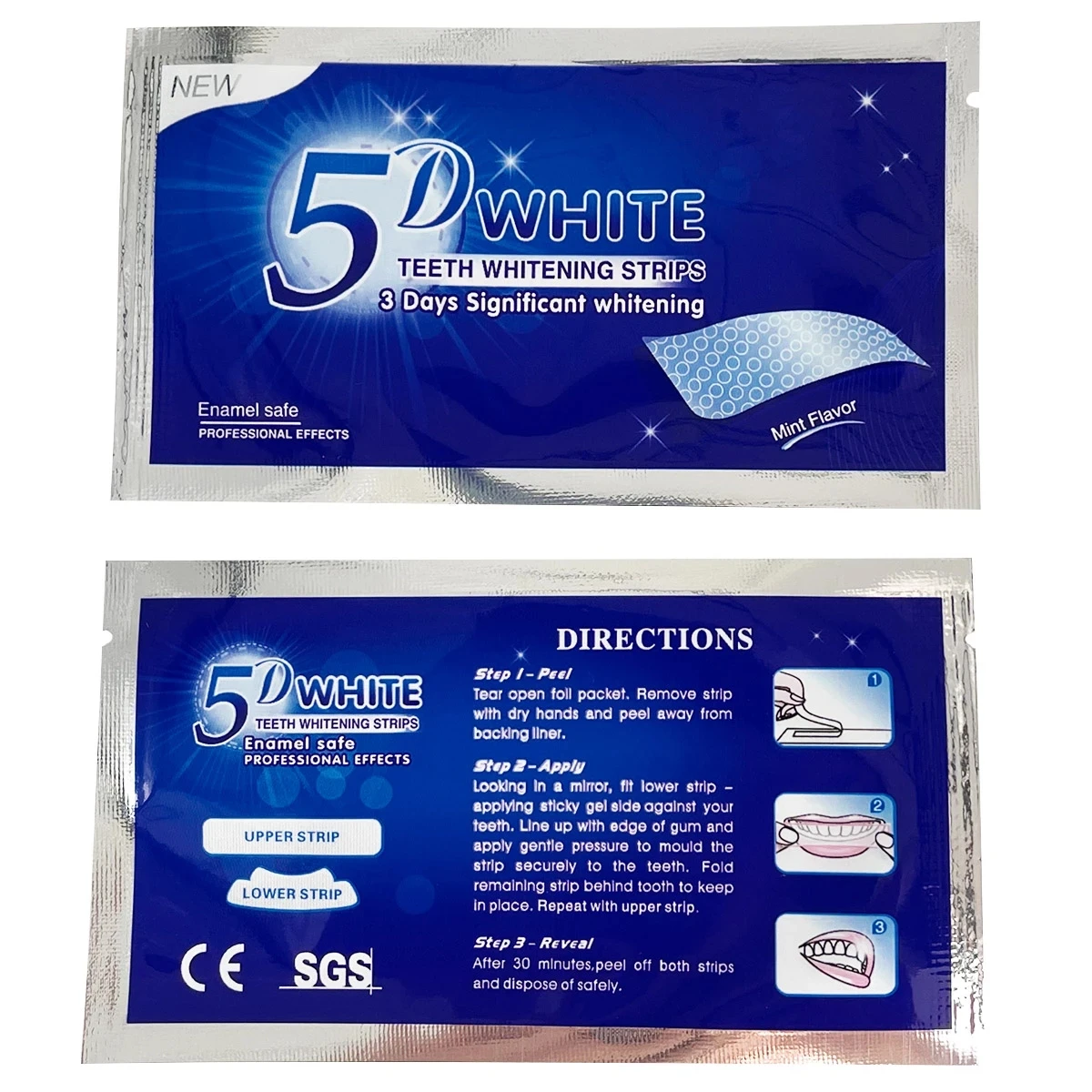 Teeth Whitening Effective - 1 caixa/2 caixa tiras branqueadoras de