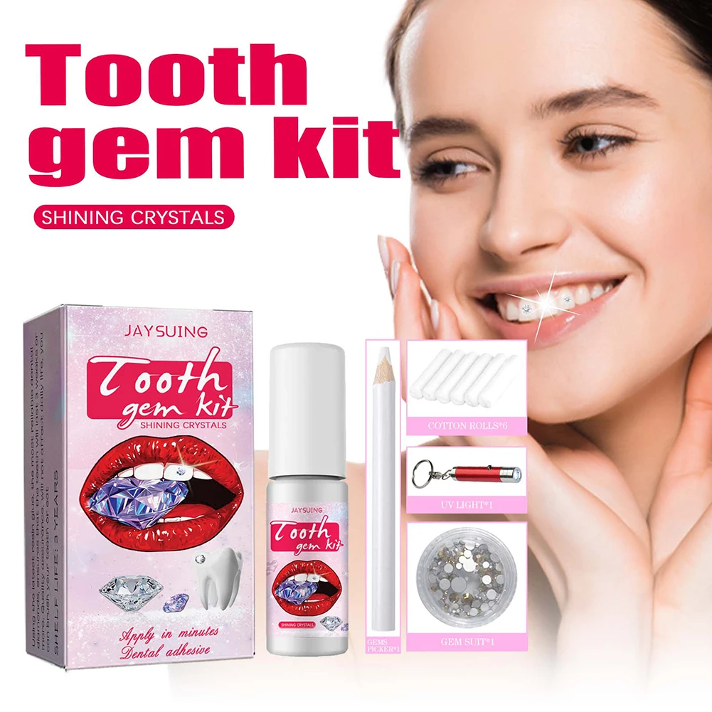 Teeth Whitening Kit At Home - Dente Gems Kit com Cura Cola