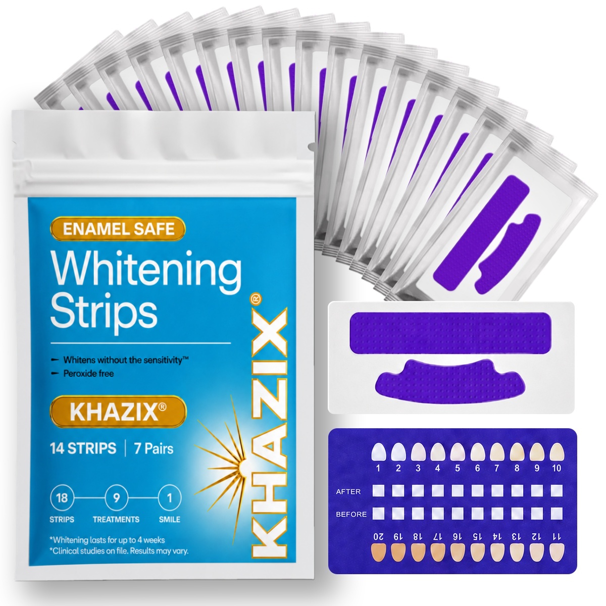 7 pares de tiras clareadoras d - Teeth Whitening Street avaliação e preço