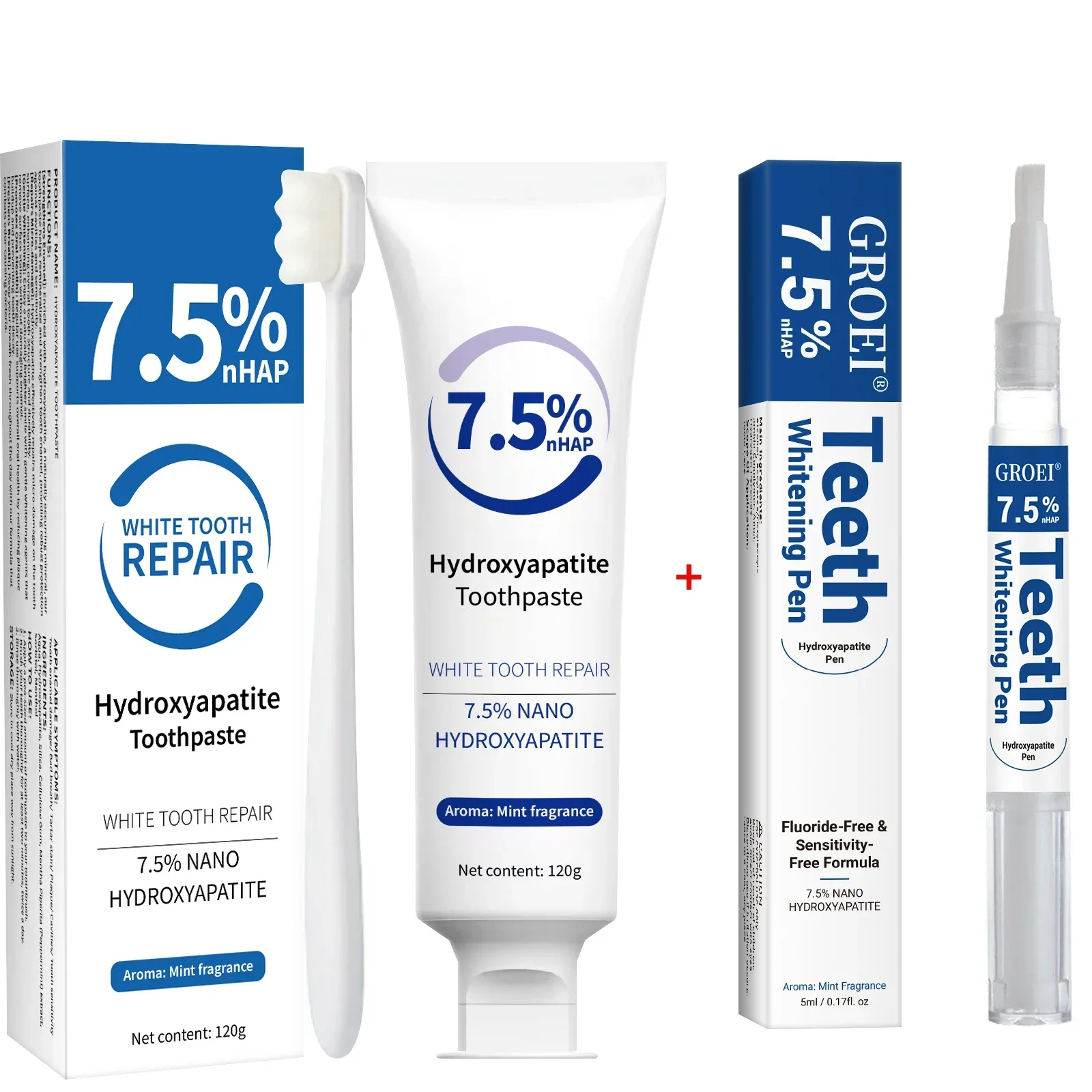 Kit de Pasta de Dente e Caneta - Teeth Whitening Natural avaliação e preço
