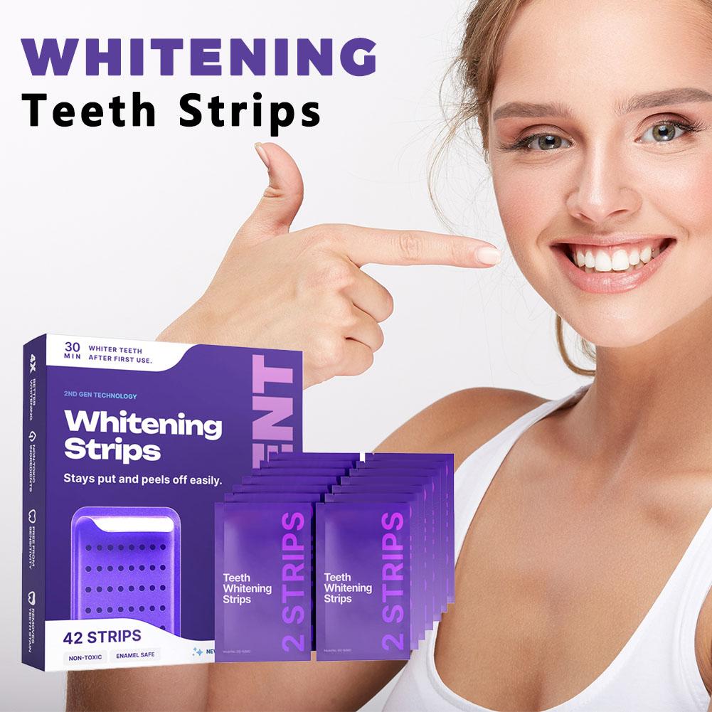 Pacote com 42 Tiras Roxas para - Teeth Whitening Gel Refills avaliação e preço
