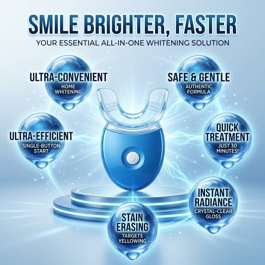 Kit de Clareamento Dental LED  - Teeth Whitening Kit At Home avaliação e preço