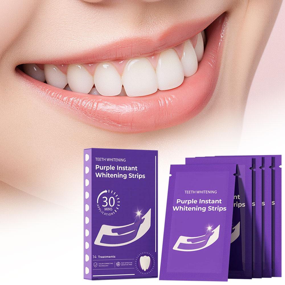 14/28/42PCS V34 Tiras Clareado - Teeth Whitening Kit At Home avaliação e preço