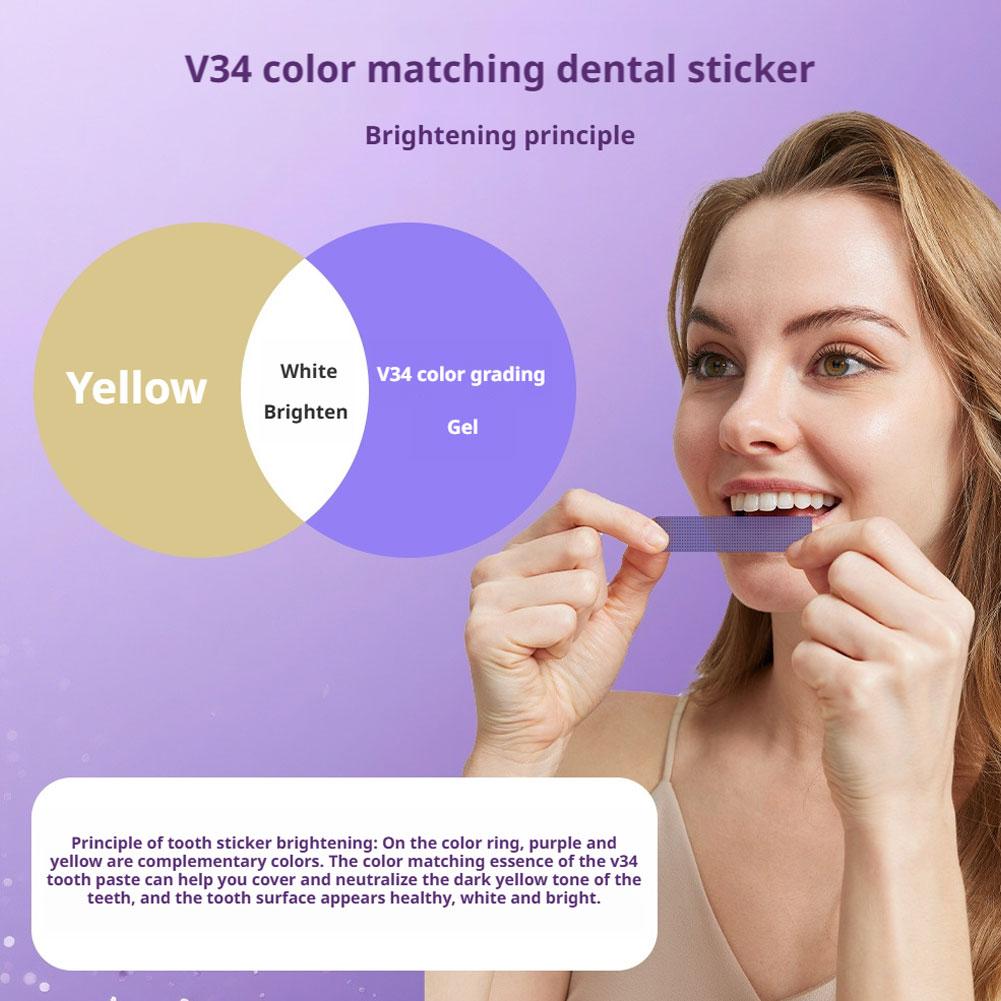 14/28/42PCS V34 Tiras Clareado - Teeth Whitening Kit At Home avaliação e preço